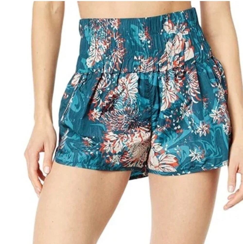 Free People Movement Way Home Lined Athletic Shorts Empire Jewel Floral Small
